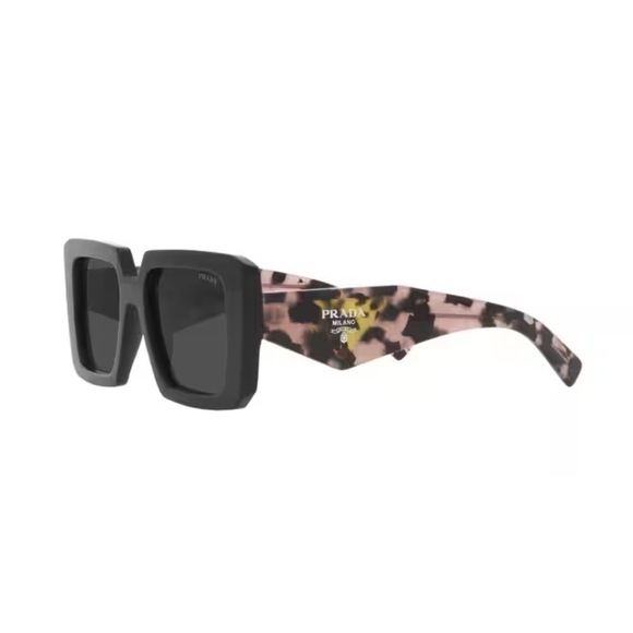 Prada Black and Pink Square Sunglasses - Picture 1 of 11